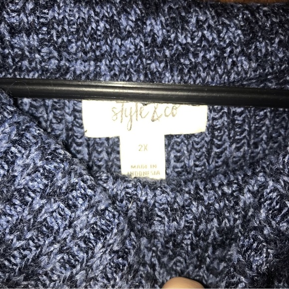 Style & Co cowl neck envelope tunic sweater plus size - Picture 7 of 9